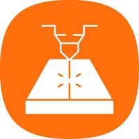 Laser Glyph Curve Icon vector