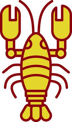 Lobster Glyph Curve Icon