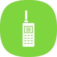 Walkie Talkie Glyph Curve Icon vector