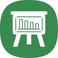 Analytics Glyph Curve Icon vector