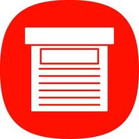 Storage Box Glyph Curve Icon vector