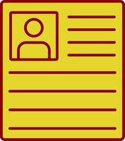 Curriculum Glyph Curve Icon vector