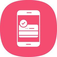 Payment Gateway Glyph Curve Icon vector