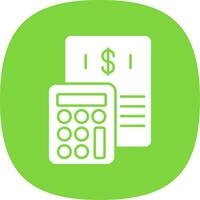 Budget Glyph Curve Icon vector