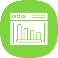 Statistics Glyph Curve Icon vector