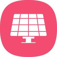 Solar Panel Glyph Curve Icon vector