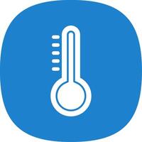 Temperature Glyph Curve Icon vector