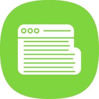 Web Glyph Curve Icon vector
