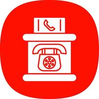 Telephone Booth Glyph Curve Icon vector