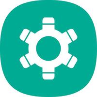 Setting Glyph Curve Icon vector
