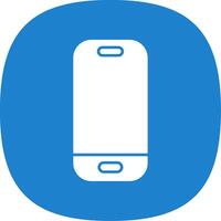 Smartphone Glyph Curve Icon vector