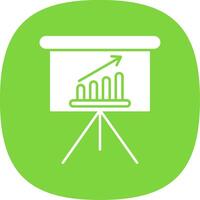 Presentation Glyph Curve Icon vector