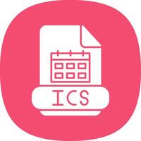 Ics Glyph Curve Icon vector