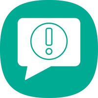 Alert Glyph Curve Icon vector