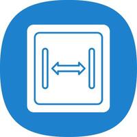 Size Glyph Curve Icon vector