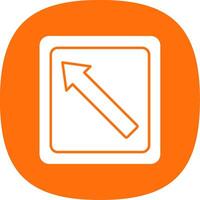 Arrow Left Glyph Curve Icon vector