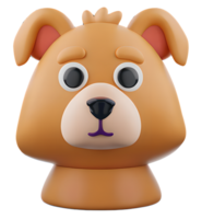 3d illustration de une chien png