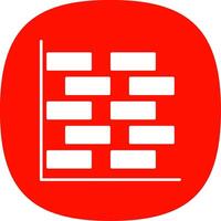 Gantt Chart Glyph Curve Icon vector