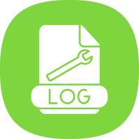 Log Format Glyph Curve Icon vector