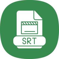 Srt Glyph Curve Icon vector