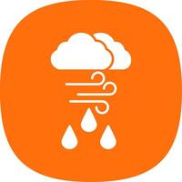 Humidity Glyph Curve Icon vector