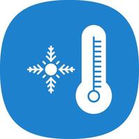 Snowflake Glyph Curve Icon vector