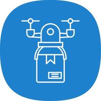 Drone Line Curve Icon vector