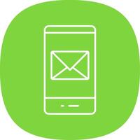 Mail Line Curve Icon vector