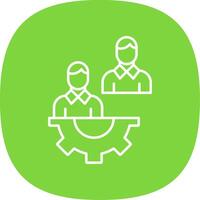 Management Line Curve Icon vector