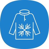 Sweater Line Curve Icon vector