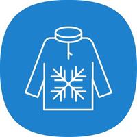 Sweater Line Curve Icon vector