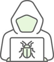Hacker Fillay Icon vector