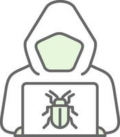 hacker relleno icono vector