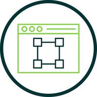 Text Editor Line Circle Icon vector