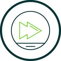 Skip Line Circle Icon vector