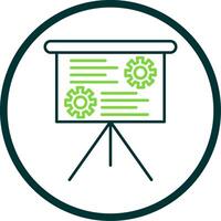 Presentation Line Circle Icon vector