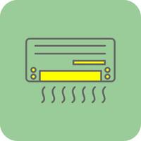 Air Conditioner Filled Yellow Icon vector