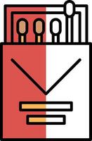 Match Box Filled Half Cut Icon vector