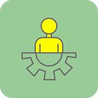 Businessman Filled Yellow Icon vector