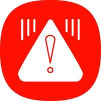 Warning Glyph Curve Icon vector