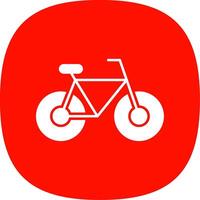 Bicycle Glyph Curve Icon vector