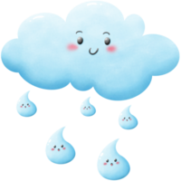 desenho animado nuvens este estão chovendo png