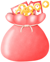 Red clear purse png