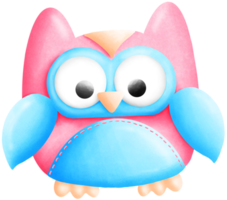 dessin animé rose hibou png