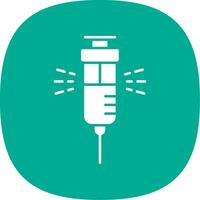 Syringe Glyph Curve Icon vector