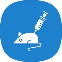 Animal Testing Glyph Curve Icon vector