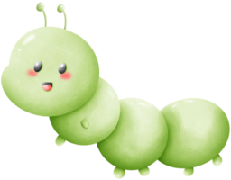 kleurrijk groen worm png