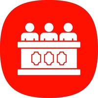 Panel of judges Glyph Curve Icon vector