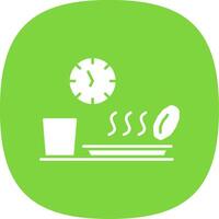 Iftar Glyph Curve Icon vector