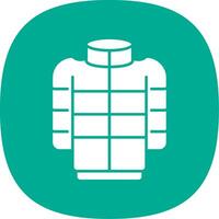 Puffer Coat Glyph Curve Icon vector